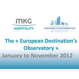 The « European Destinations Observatory », January to November 2012 Slow-down of hotel performance in European cities.