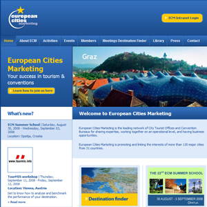 New website launched! We are pleased to announce you that the new website of European Cities Marketing has been launched.